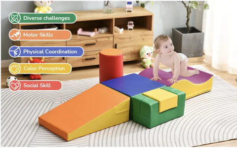 6-in-1 Colorful Soft Foam Crawl Playset