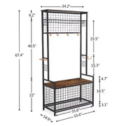 Garage Sports Equipment Storage Rack With Bench Storage Rack