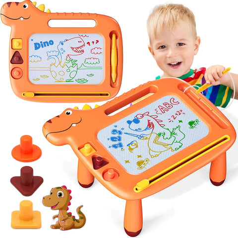 Toddler Toys 2-3 Dinosaur Magnetic Drawing Board Toys for 1 2 3 Year Old Boy GirlsColorful Magna Sturdy Doodle Board Kids Toys Etch Sketch Educational Toys for Toddlers 1-3 Christmas Birthday Gifts
