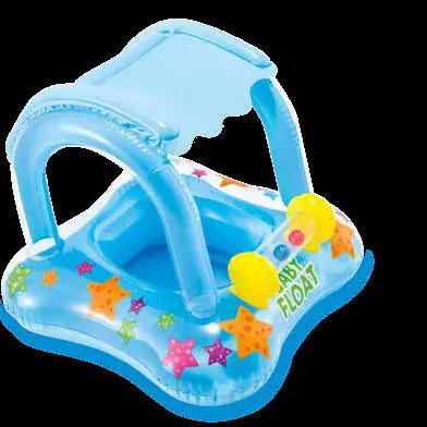 Inflatable Swim Float for Kids with Car Model Canopy