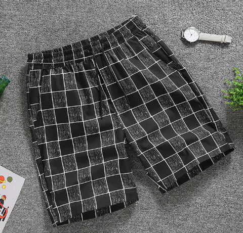 High-End Plaid Loose Beach Shorts for Men 2022