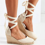 Hemp Rope Wedge Sandals with Baotou Linen - Ultimate Comfort & Sustainable Fashion