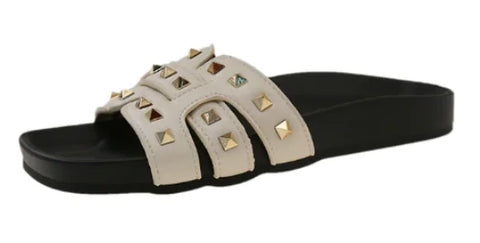 Fashion Rivet Flat Sandals for Women - Casual Wear
