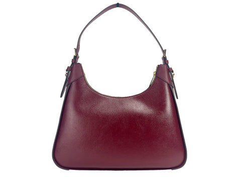 Michael Kors Wilma Large Shoulder Bag Purse - Dark Cherry