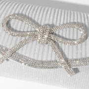 Bow Evening Bag Sparkly Clutch Purses For Women Wedding Glitter Rhinestone Party Prom Purse Dressy Clutch Bags