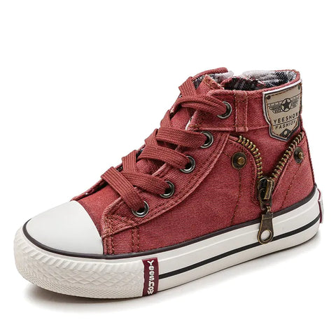 Kids' High-Top Canvas Sneakers for Boys and Girls