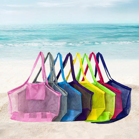 Summer Portable Mesh Beach Bag for Kids' Toys