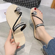 Women’s Casual Flat Strap Elastic Beach Sandals