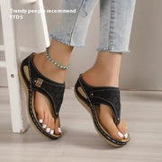 European And American Flip-flops Women's Non Slip Outdoor Wedge Flip-flops