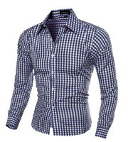 Classic Checkered Men’s Slim Fit Long Sleeve Shirt