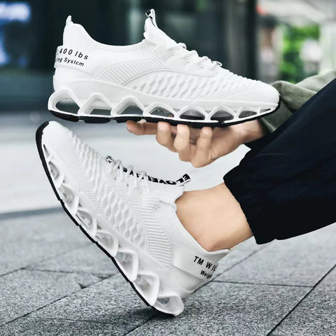 All-Matching Plus Size Breathable Flying Woven Running Casual Shoes