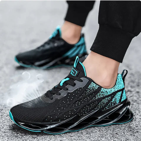 Thick-Soled Mesh Sneakers