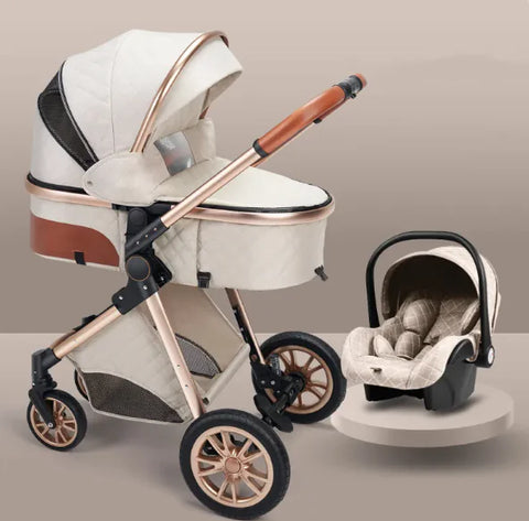 Stylish High View Stroller - Lightweight Folding Design