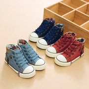 Kids' High-Top Canvas Sneakers for Boys and Girls