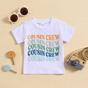 Summer Kids Round Neck Cartoon Printed T-Shirt