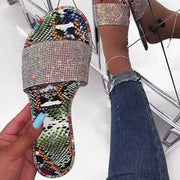 Summer Trendy Plus Size Women’s Snake Print Sandals