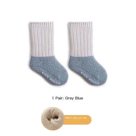 Thickened Fleece-Lined Cotton Socks for Baby (Autumn/Winter)