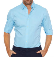 Men’s Zipper Lapel Shirt with Button Detail
