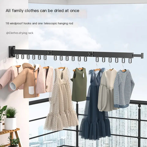 Retractable Wall Drying Rack - Ultimate Space-Saving Solution