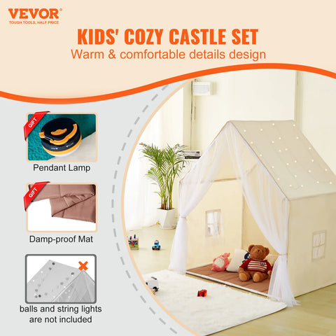 Kids Play Tent with Mat & Light - Imagination Ignition Station