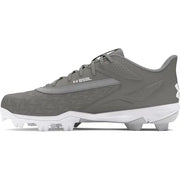 Under Armour Mens Leadoff Low RM 3.0 Baseball Cleat (101) Baseball Gray/Baseball Gray/White 6.5 US