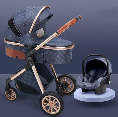 Stylish High View Stroller - Lightweight Folding Design