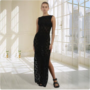 Women’s Hollow Knit Long Dress