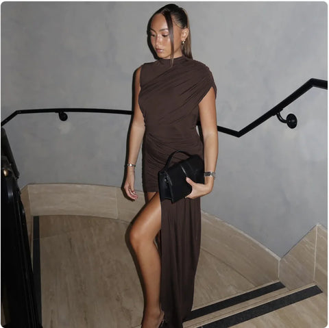 Women’s Slim Fit Pleated Dress