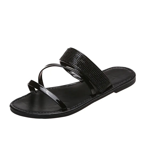 Large Outdoor Rhinestone Casual Sandals for Women