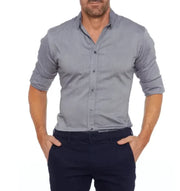 Men’s Zipper Lapel Shirt with Button Detail