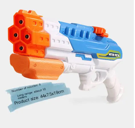 Water Gun Blaster with 4 Nozzles for Pool Fun