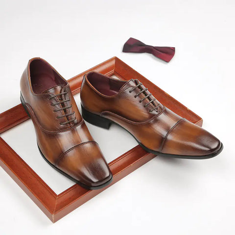 Men's Casual Leather Business Single Shoes