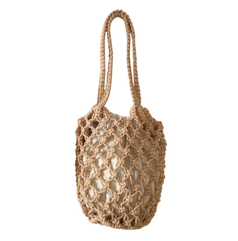 Cotton Mesh Shoulder Bag