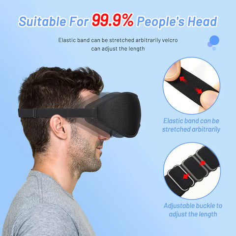 3D Natural Memory Foam Sleep Mask for Ultimate Comfort and Better Sleep