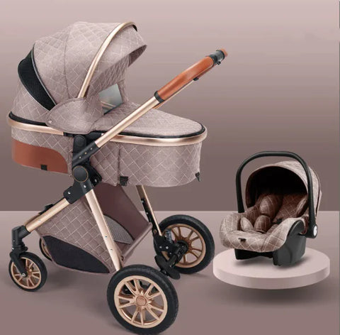 Stylish High View Stroller - Lightweight Folding Design