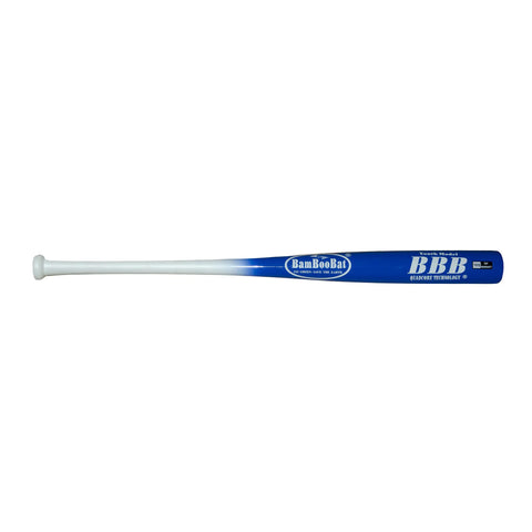 BamBooBat by Pinnacle Sports Equipment INC. Youth Durable Bamboo Baseball Bat for Players Aging 5-13 Years Old White Handle/Royal Barrel 29 Inch YHWBU29