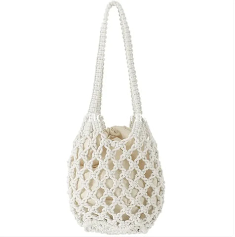 Cotton Mesh Shoulder Bag