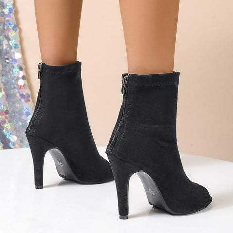 Slimming Sandal Chunky Heel Stylish Peep Toe Women's Martin Boots