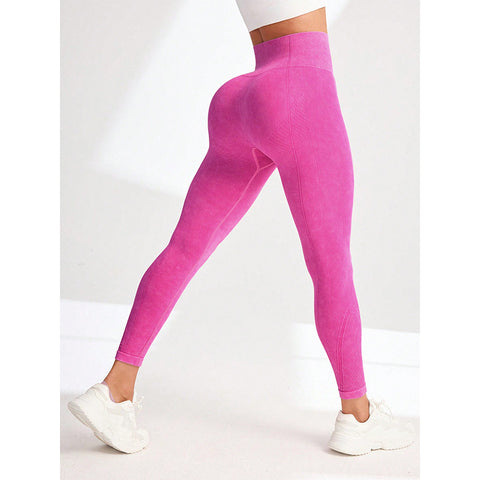 Nude Feel High Waist Hip Lifting And Belly Contracting Fitness Seamless Sports Pants