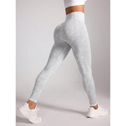 Nude Feel High Waist Hip Lifting And Belly Contracting Fitness Seamless Sports Pants