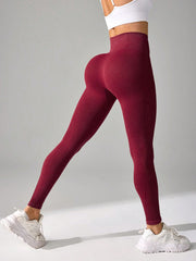 Nude Feel High Waist Hip Lifting And Belly Contracting Fitness Seamless Sports Pants