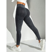 Nude Feel High Waist Hip Lifting And Belly Contracting Fitness Seamless Sports Pants