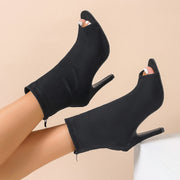 Slimming Sandal Chunky Heel Stylish Peep Toe Women's Martin Boots
