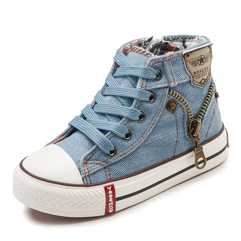 Kids' High-Top Canvas Sneakers for Boys and Girls