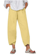Loose Fit Cotton Linen Casual Pants for Women