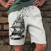 3D Digital Print Skull Shorts for Men
