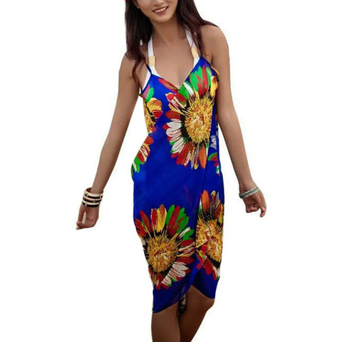Bohemian Backless Maxi Dress with Beach Cover-up