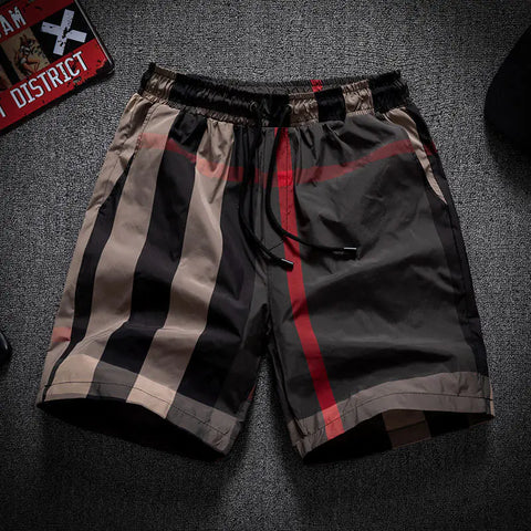 High-End Plaid Loose Beach Shorts for Men 2022