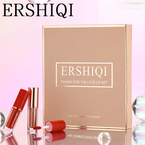 Indulge in the Luxury of Our 12pcs Moisturizing Velvet Matte Lipstick Gift Box