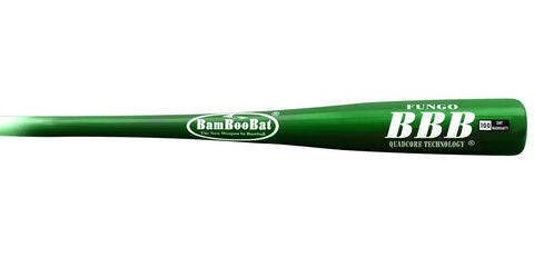 BAMBOOBAT by Pinnacle Sports Equipment INC. Adult Fungo Infield/Outfield Bamboo Baseball Bat White Handle/Forest Barrel 34"